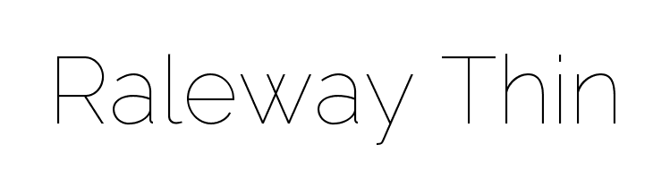 Raleway Thin Free Fonts Download