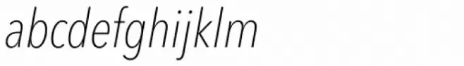 Avenir Next Pro Condensed Thin Italic