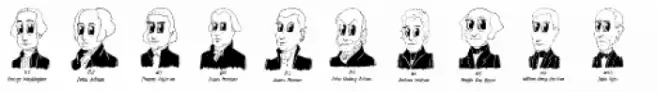 Cartoon US Presidents Dingbats