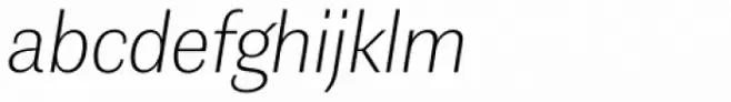 Contemporary Sans Ultralight Italic