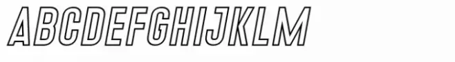 Denso Bold Outline Italic