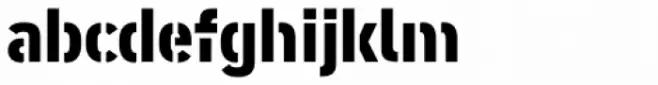 DIN 2014 Stencil Half-Open Extra Bold