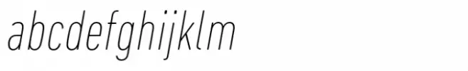 DIN Next Ultra Light Condensed Italic