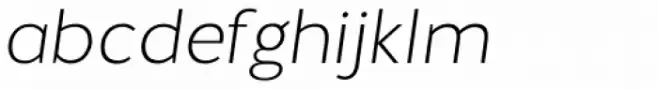 Halis Grotesque ExtraLight Italic