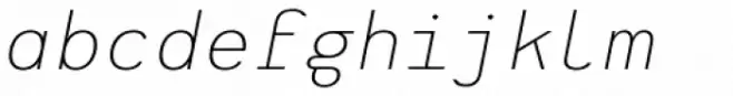 Heimat Mono ExtraLight Italic