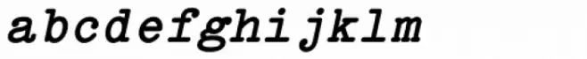 Italian Typewriter Slanted Bold