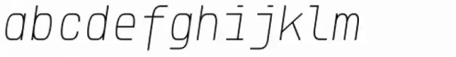 Klartext Mono Thin Italic