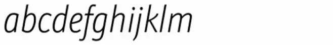 Kronos Sans Pro Compressed Thin Italic