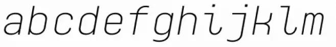 Monospaceland Extra Light Oblique