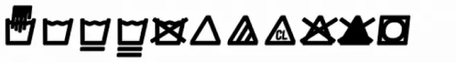 Monostep Washing Symbols Rounded Regular Italic
