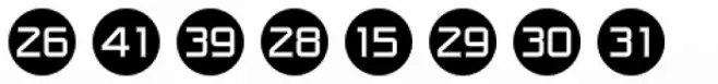 Numbers Style One-Circle Negative
