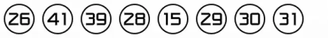 Numbers Style One-Circle Positive