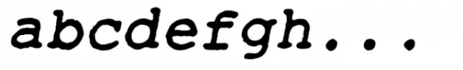 One More Typewriter Bold Italic