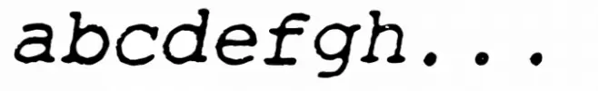 One More Typewriter Italic