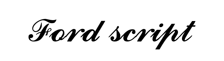 What font is the ford script #9